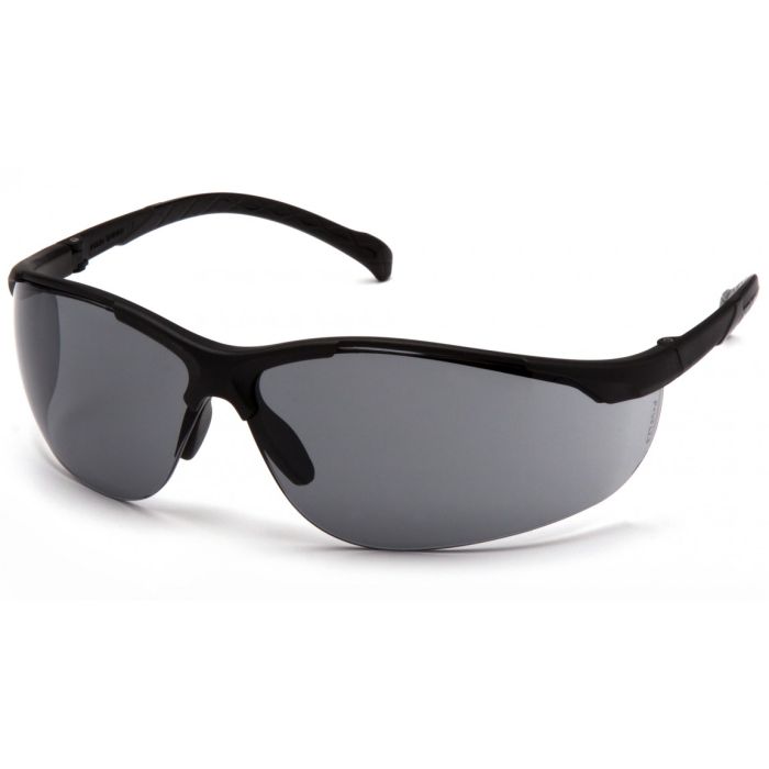 Pyramex Gravex SB8920S Safety Glasses - Black Frame - Gray Lens - (CLOSEOUT)