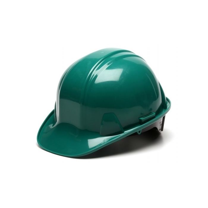 Pyramex HP14135 SL Series Hard Hat - Cap Style - Standard Shell 4 Pt Ratchet Suspension - Green