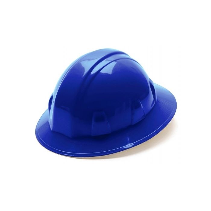 Pyramex HP26160 SL Series Hard Hat - Full Brim - 6Pt Ratchet Suspension - Blue