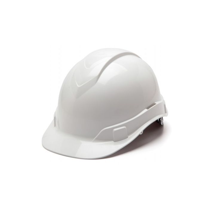 Pyramex HP44110 Ridgeline Hard Hat - Cap Style - 4 Pt Ratchet Suspension - White
