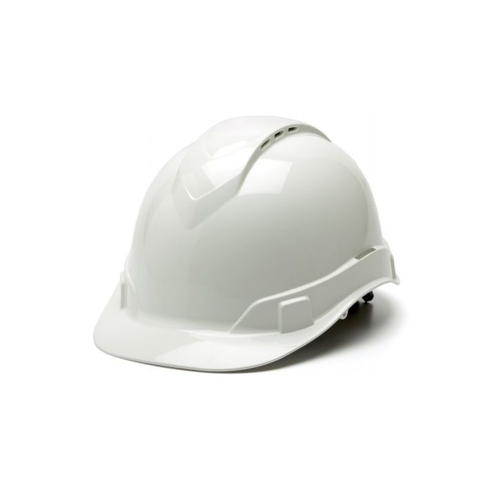 Pyramex HP44110V Ridgeline Vented Hard Hat - Cap Style - 4 Pt Ratchet Suspension - White