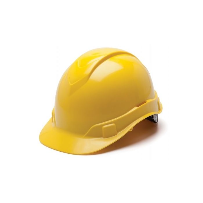 Pyramex HP46130 Ridgeline Hard Hat - Cap Style - 6 Pt Ratchet Suspension - Yellow