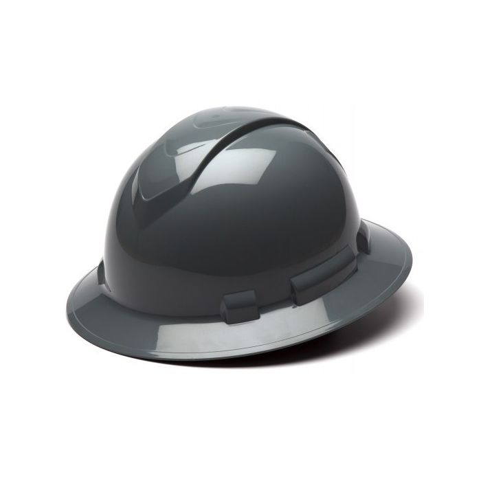 Pyramex HP54113 Ridgeline Hard Hat - Full Brim - 4Pt Ratchet Suspension - Slate Gray