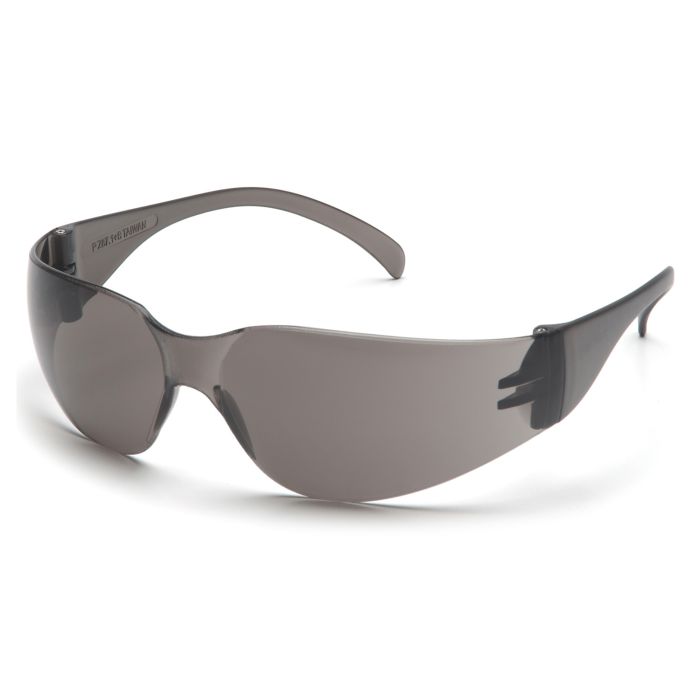 Pyramex Intruder S4120STM Safety Glasses - Gray Frame - Gray-Hardcoated H2Max Anti-Fog Lens