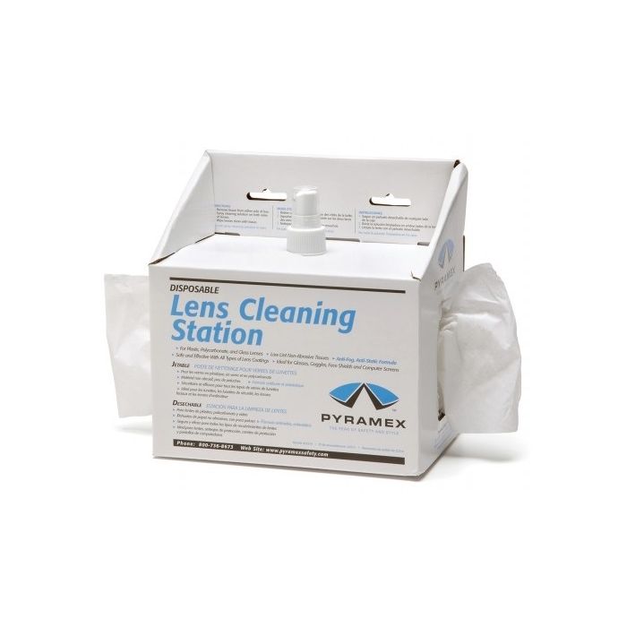 Pyramex LCS10 Lens Cleaning Station w/8 oz Cleaning Solution/600 tissues