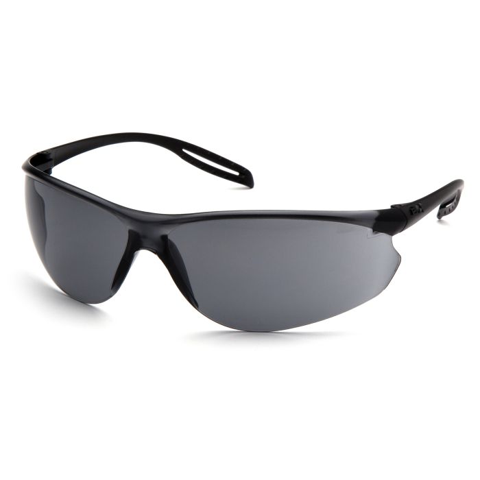Pyramex Neshoba S9720ST Safety Glasses - Black Frame - Gray H2X Anti-Fog Lens
