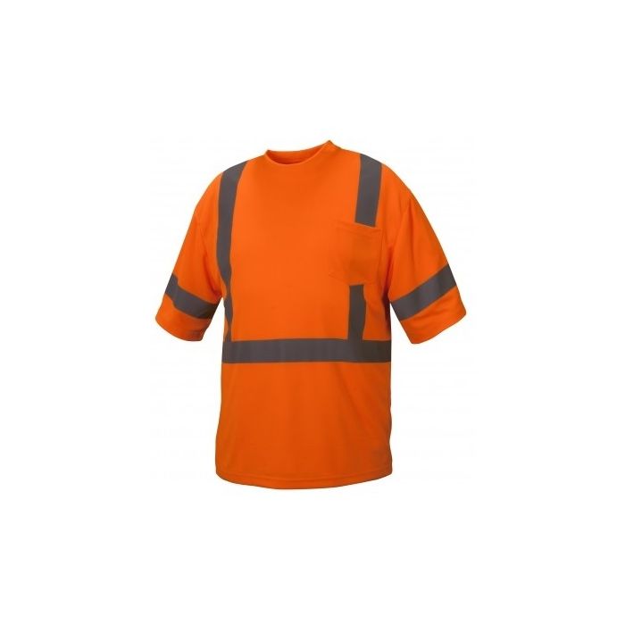 Pyramex RTS3320 Hi Vis Orange Safety T-Shirt - Type R - Class 3 - Large - (CLOSEOUT)