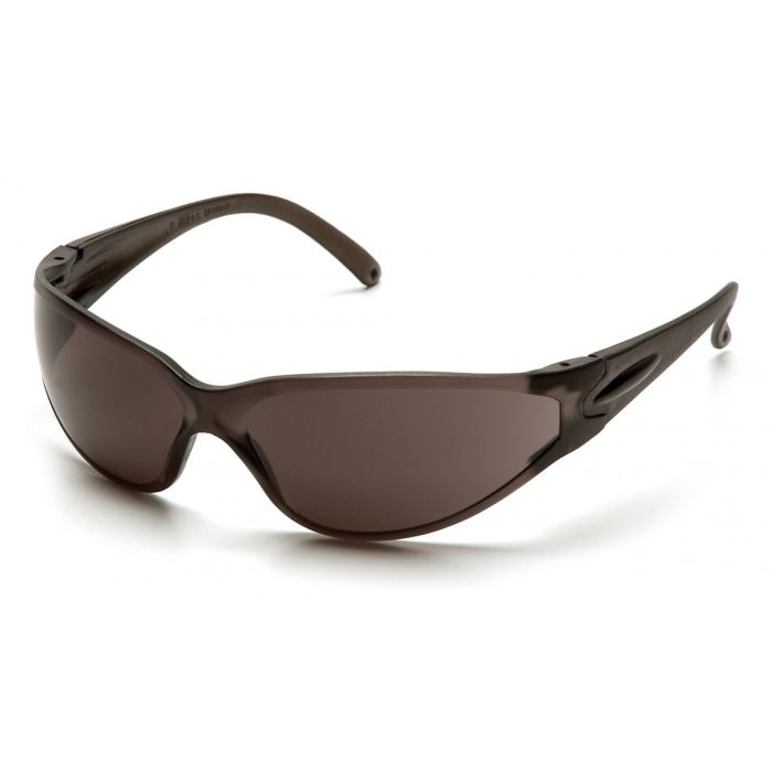 Pyramex S1420S Fastrac Safety Glasses - Clear Frame - Gray Lens