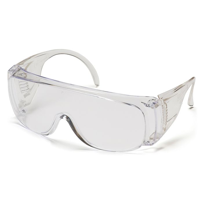 Pyramex S510SD Solo Safety Glasses - Dispenser Packaging Includes 12 Individually Wrapped Clear Lens Glasses (CLOSEOUT)