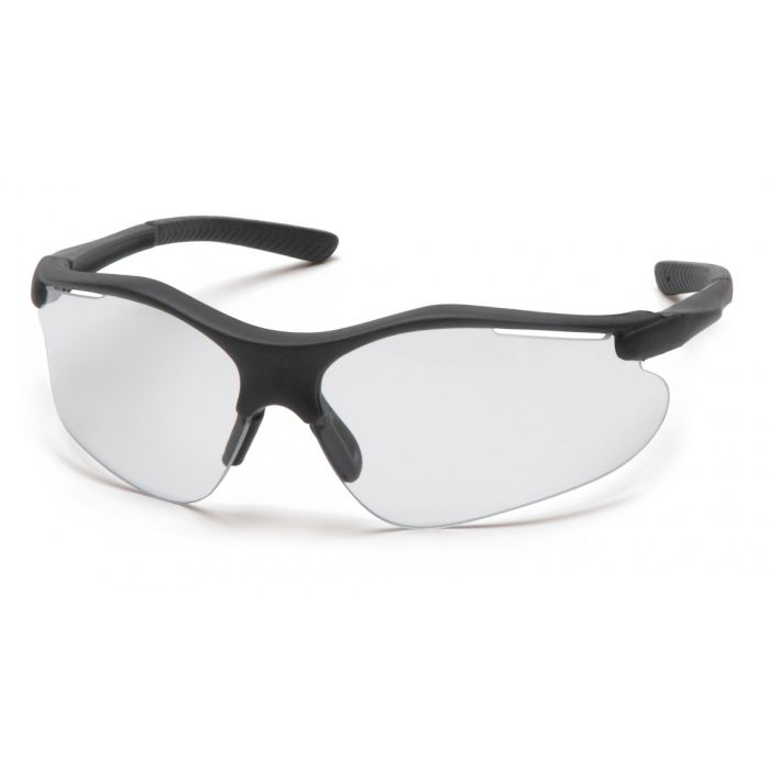 Pyramex SB3710DT Fortress Safety Glasses - Black Frame - Clear Anti-fog Lens (CLOSEOUT)