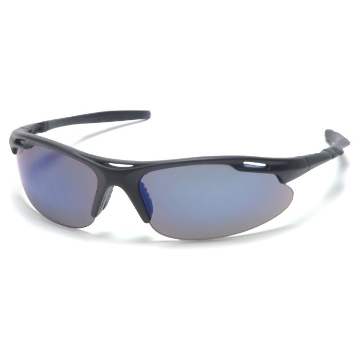 Pyramex SB4575D Avanté Safety Glasses - Black Frame - Blue Mirror Lens - (CLOSEOUT)