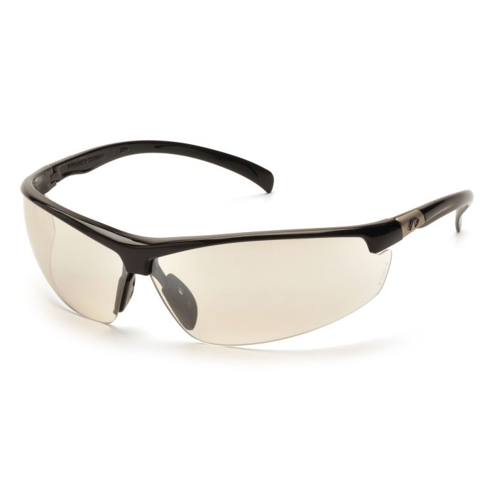 Pyramex SB6680D Forum Safety Glasses - Black Frame - Indoor/Outdoor Mirror Lens - (CLOSEOUT)