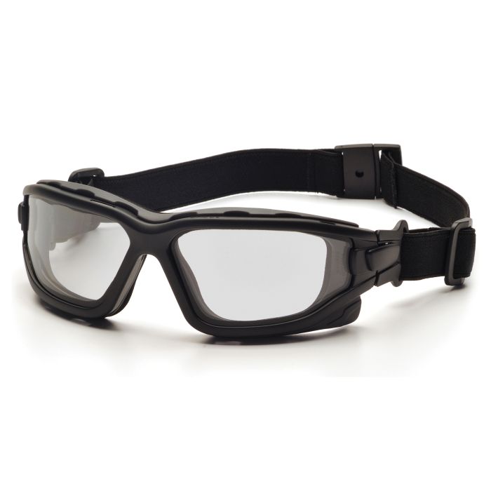 Pyramex SB7010SDT I-Force Safety Glasses - Black Frame - Clear Anti-Fog Lens