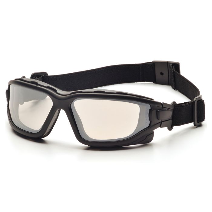 Pyramex SB7080SDT I-Force Safety Glasses - Black Frame - Indoor/Outdoor Mirror Anti-Fog Lens