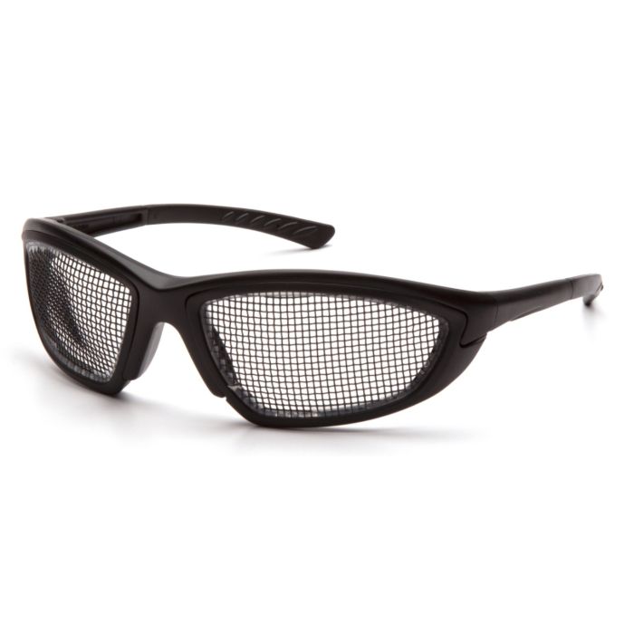 Pyramex SB74WMD Trifecta Safety Glasses - Black Wire Mesh Lens - Black Frame - (Not for Electrical Use)