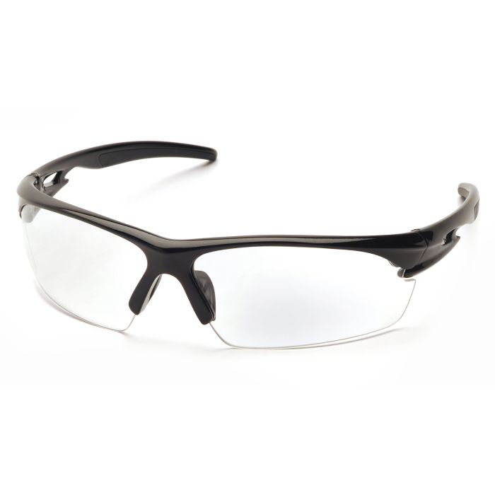Pyramex SB8110DT Ionix Safety Glasses - Black Frame - Clear Anti-Fog Lens - (CLOSEOUT)