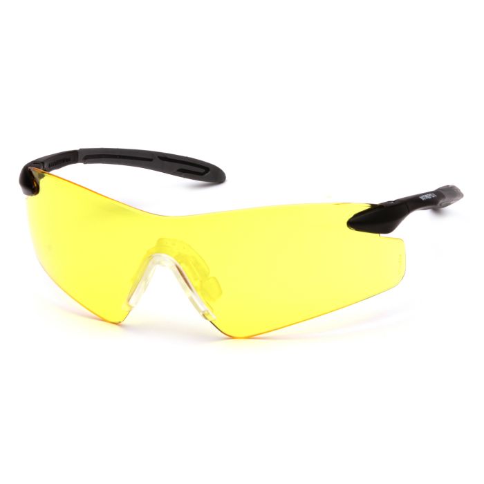 Pyramex SB8830S Intrepid II Safety Glasses - Black / Gray Frame - Amber Lens - (CLOSEOUT)