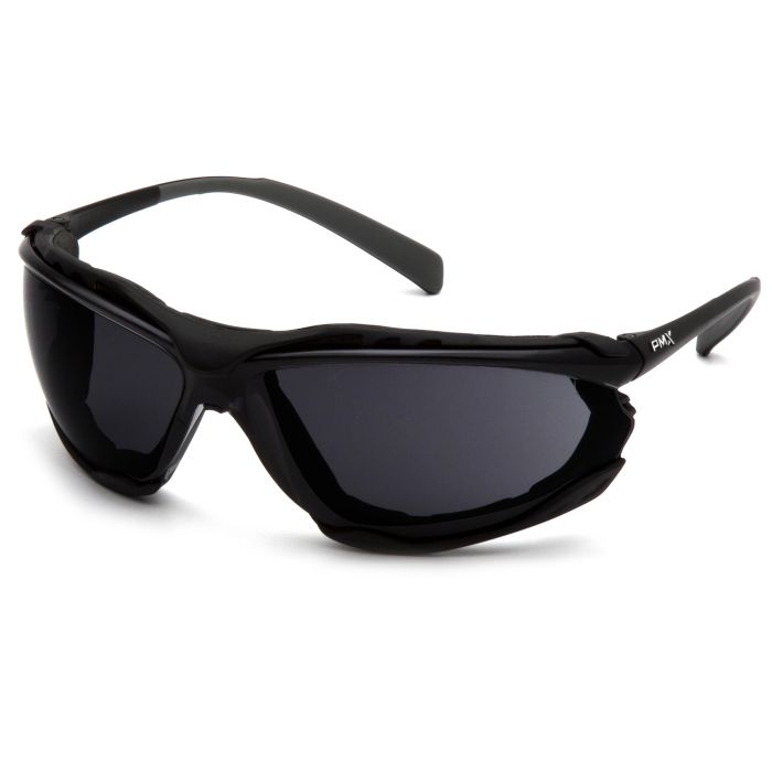 Pyramex SB9323ST Proximity Safety Glasses - Black Frame - Dark Gray Lens