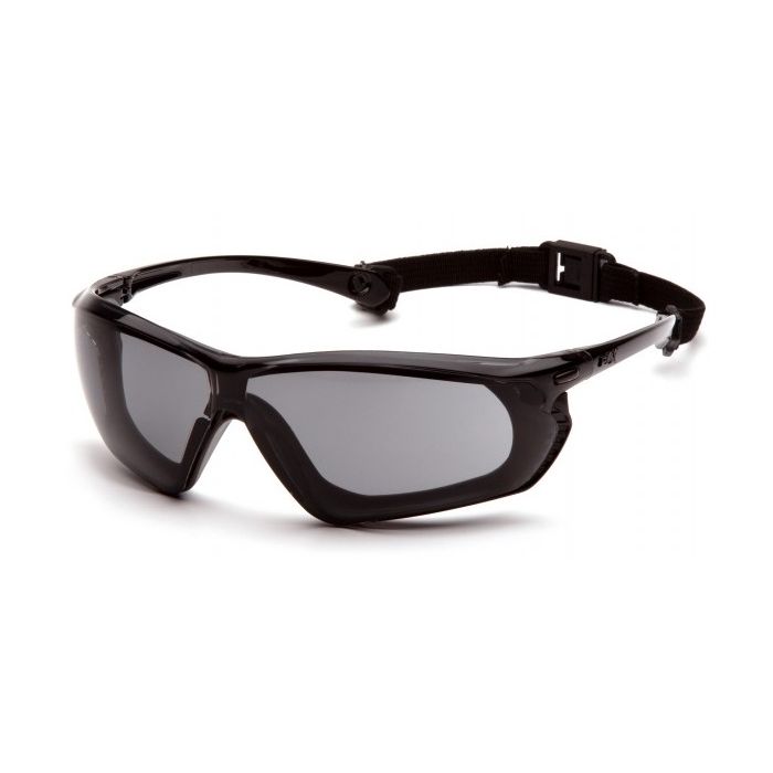 Pyramex SBG10620DT Crossovr Safety Glasses - Black Frame - Gray Anti-Fog Lens 