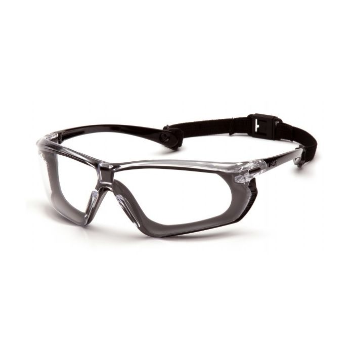 Pyramex SBG10680DT Crossovr Safety Glasses - Black Frame - Silver Mirror Anti-Fog Lens 