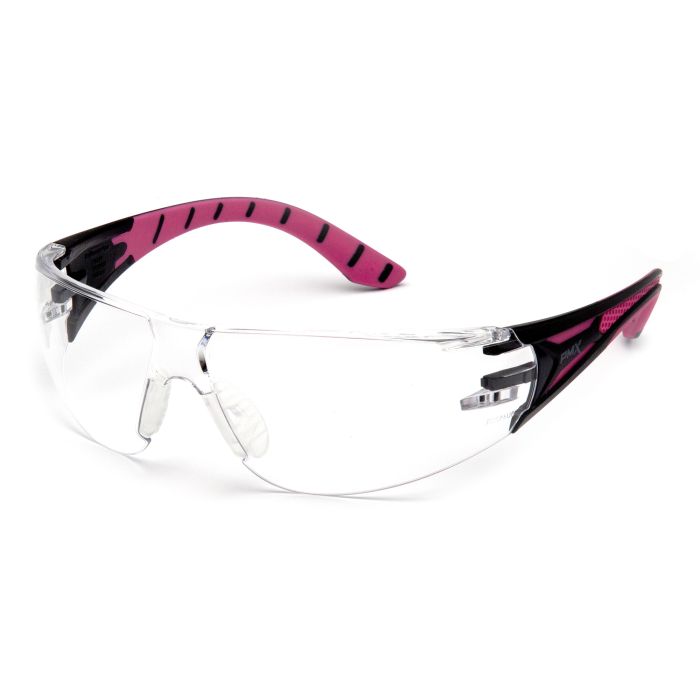 Pyramex SBP9610ST Endeavor Plus Dielectric Safety Glasses - Black/Pink Frame - Clear Anti-Fog Lens