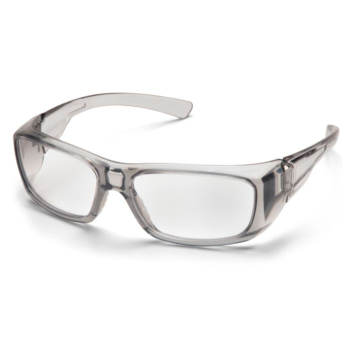 Pyramex SG7910DRX Emerge Safety Glasses Gray Frame Clear  Lens  