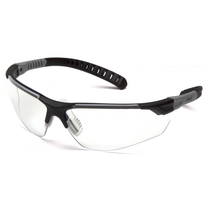 Pyramex Sitecore SBG10110D Safety Glasses - Black / Gray Frame - Clear Lens