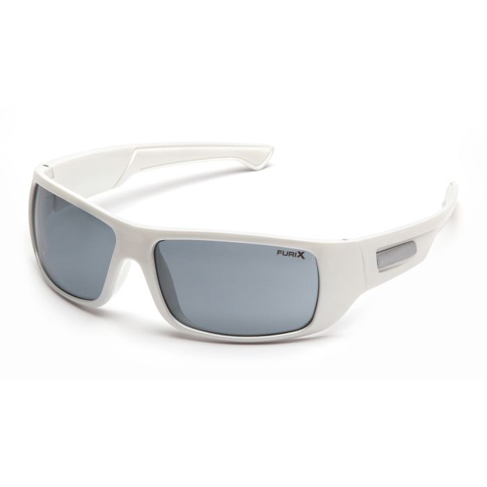 Pyramex SW8520DT Furix Safety Glasses - White Frame - Gray Anti-Fog Lens - (CLOSEOUT)