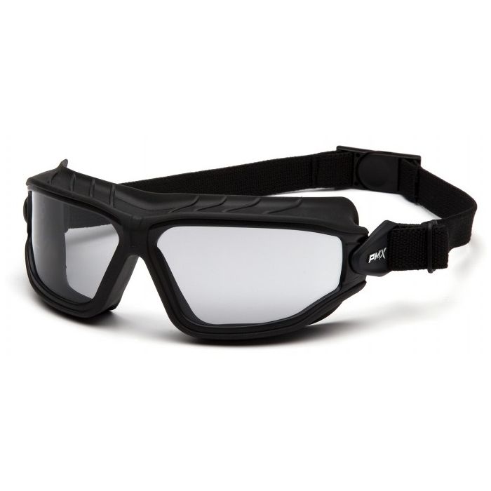 Pyramex Torser GB10025TM Safety Glasses - Black Frame - Light Gray Anti-Fog Lens - Dielectric