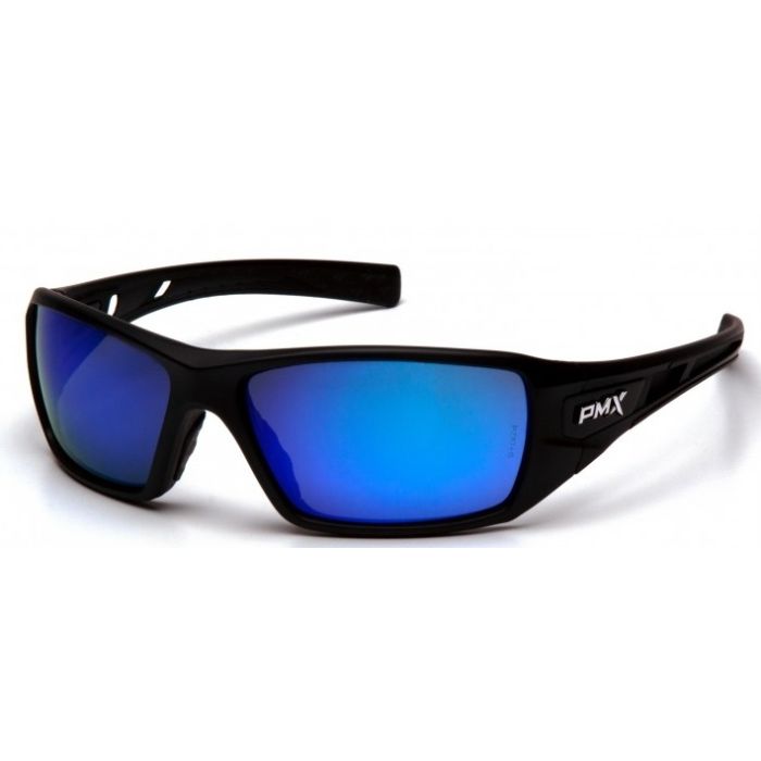 Pyramex Velar SB10465D Safety Glasses - Black Frame - Ice Blue Mirror Lens