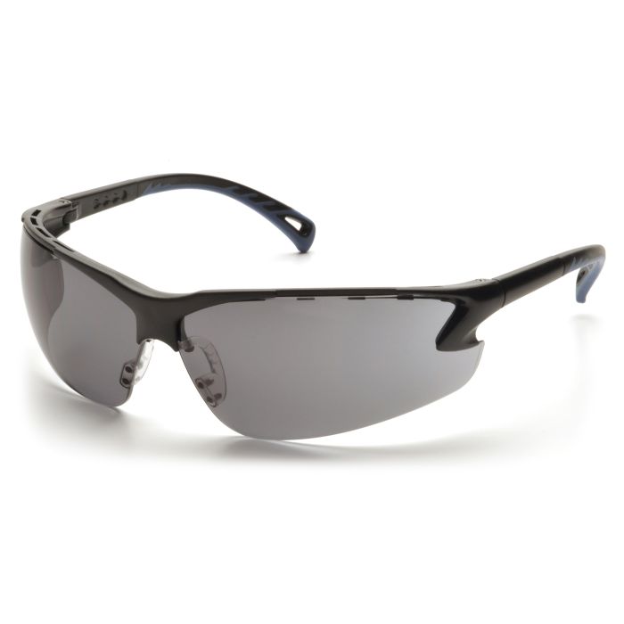 Pyramex Venture 3 SB5720D Safety Glasses - Black Frame - Gray Lens 