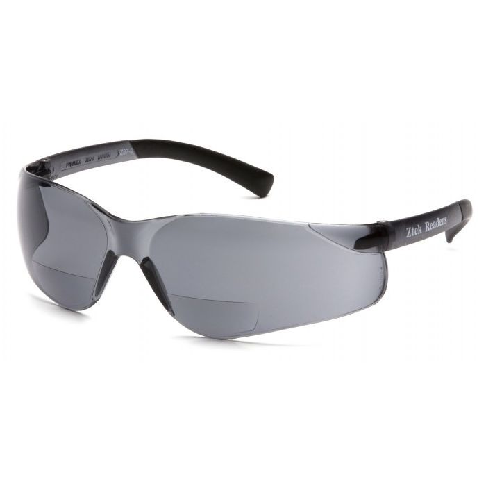 Pyramex Ztek S2520R15 Reader Safety Glasses - Gray Bifocal Lens - 1.5+ Mag