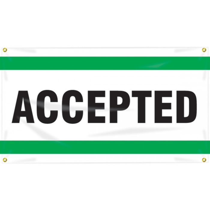 Quality Control Banner - Accepted - 28" x 48" 
