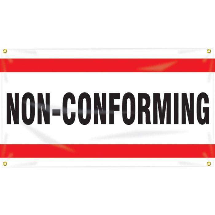 Quality Control Banner - Non-Conforming - 28" x 48" 