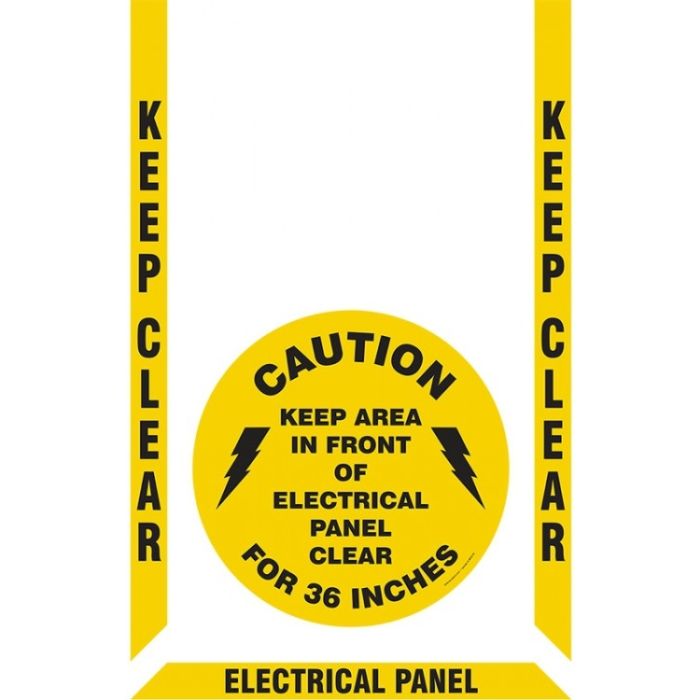 Slip-Gard Floor Marking Kit - Keep Clear - Electrical Panel 36 Inches 