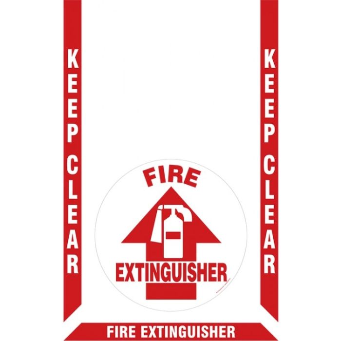 Slip-Gard Floor Marking Kit - Keep Clear - Fire Extinguisher