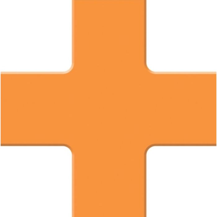 Tough Mark HD Floor Marking Shapes: Quad Corner - 6" x 6" - Orange