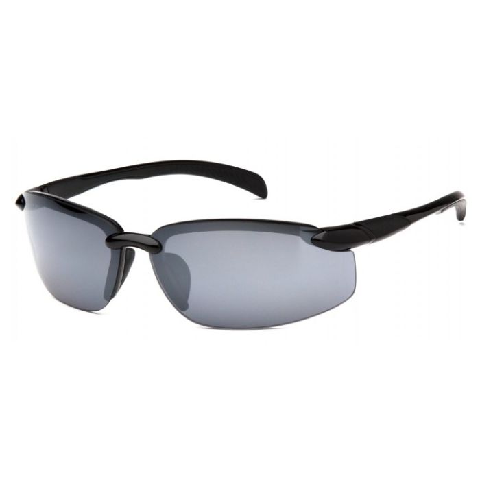 Venture Gear Waverton VGSB1170DB Safety Glasses - Black Frame - Silver Mirror Lens - (CLOSEOUT)