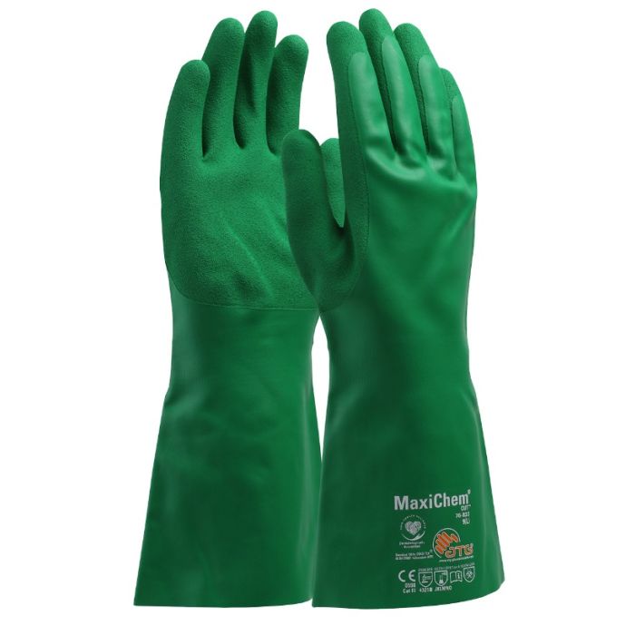ATG  MaxiChem 76-833 Cut Nitrile Blend Coated Glove with HPPE Liner and Non-Slip Grip on Palm & Fingers - 14" - Dozen