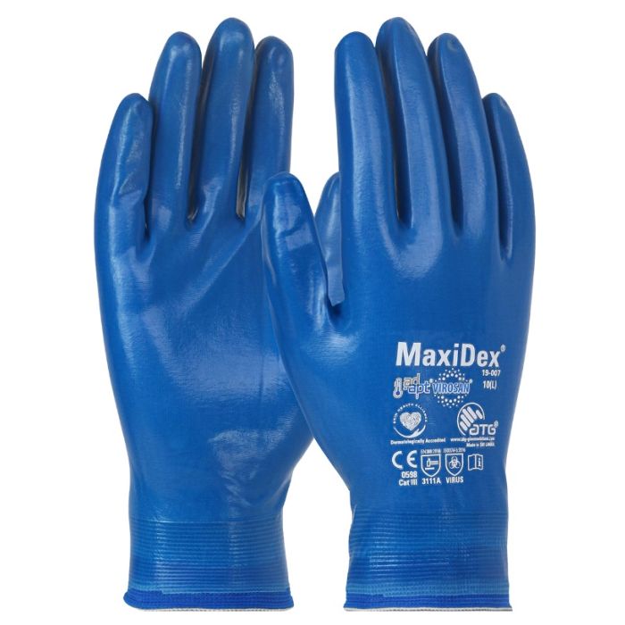 Seamless Knit Engineered Yarn Glove with Premium Nitrile Coated MicroFoam  Grip on Palm & Fingers - Touchscreen Compatible - 34-8743/M