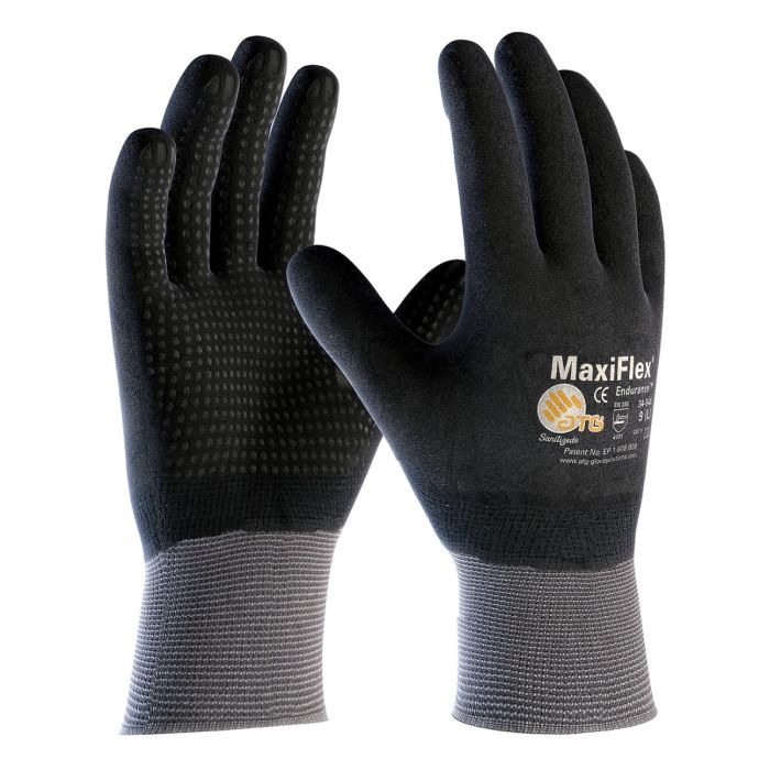 ATG MaxiFlex 34-846 Endurance Seamless Knit Nylon Glove with Nitrile Coated MicroFoam Grip on Full Hand - Dozen