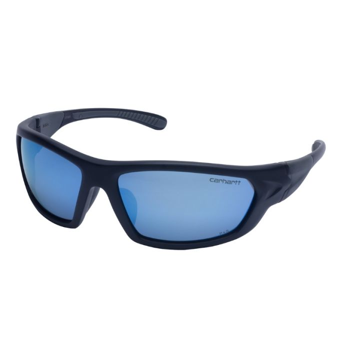 Carhartt EC265 Carbondale Safety Glasses - Black Frame - Ice Blue Mirror Lens