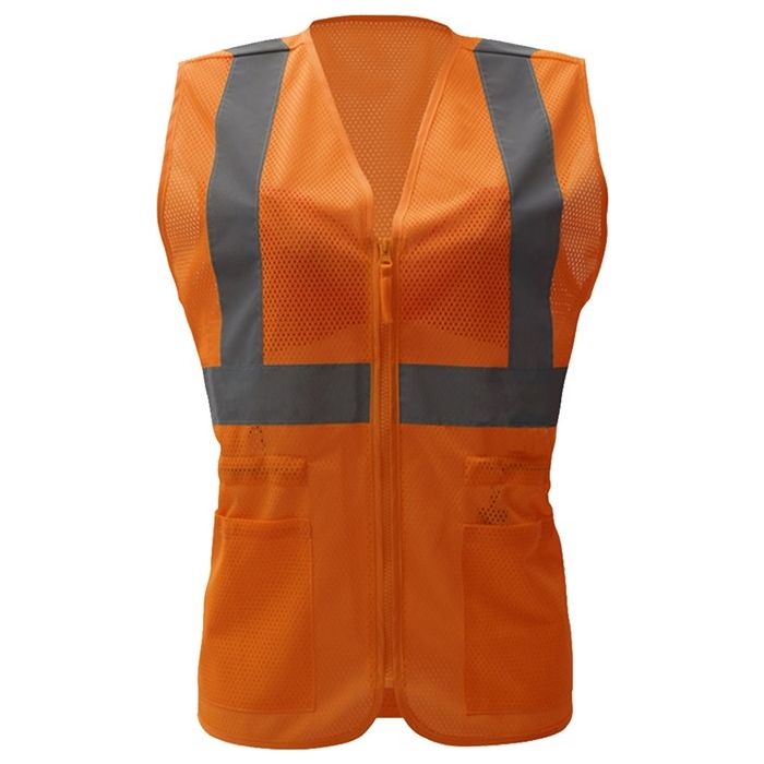 GSS 7804 Hi Vis Orange Economy Ladies Safety Vest - Type R - Class 2 (CLOSEOUT)