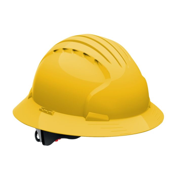 JSP Evolution Deluxe 6161 Full Brim Hard Hat - Non-Vented - Yellow