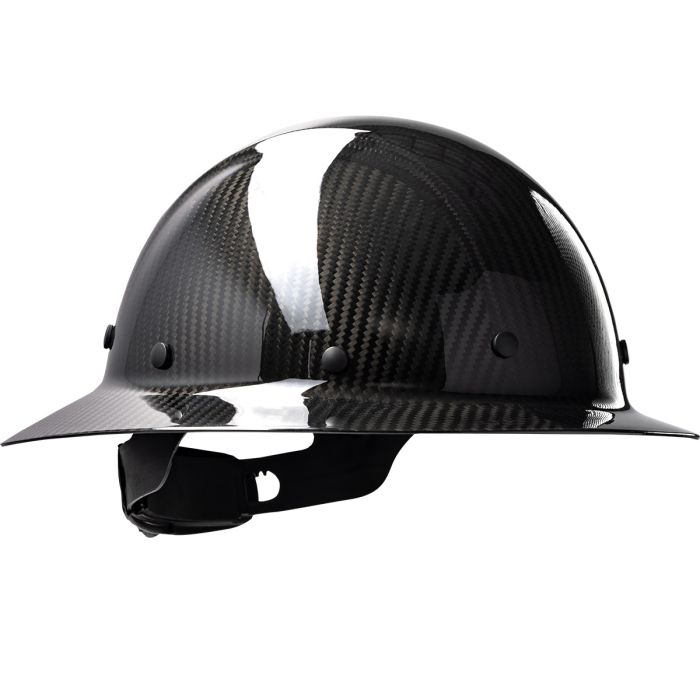 PIP 280-HP1471R Wolfjaw Carbon Fiber Shell Hard Hat - Full Brim - Glossy Black 