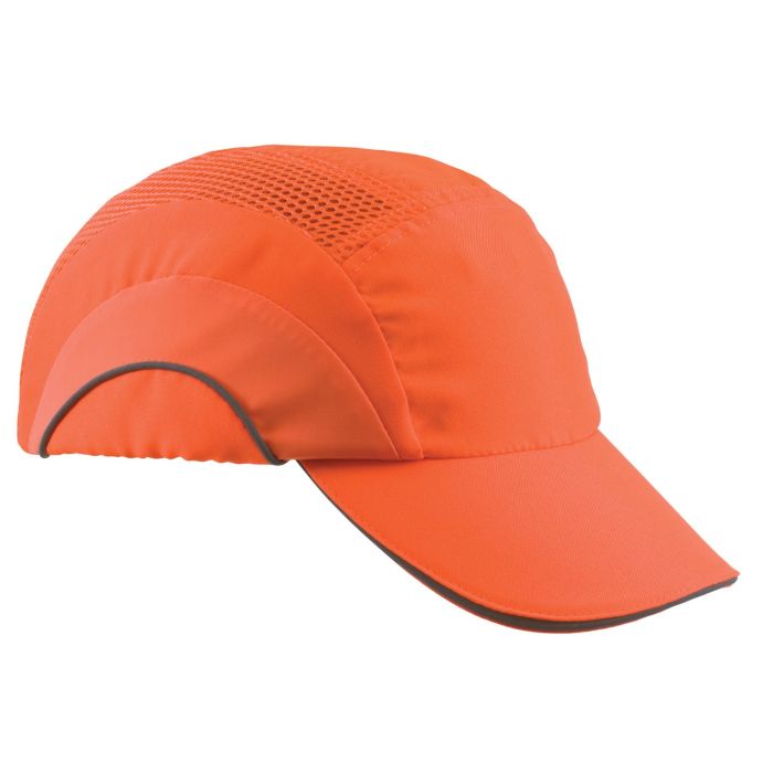 PIP 282-ABR170 HardCap A1+™ Hi-Vis Baseball Style Bump Cap with HDPE Protective Liner and Adjustable Back - Hi Vis Orange