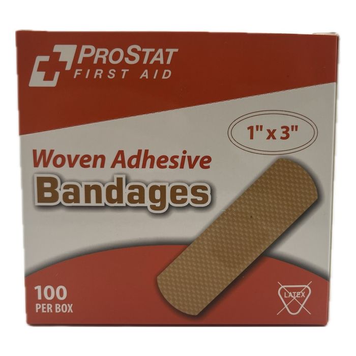 ProStat 2783 Woven Bandages 1" x 3" - 100 Count