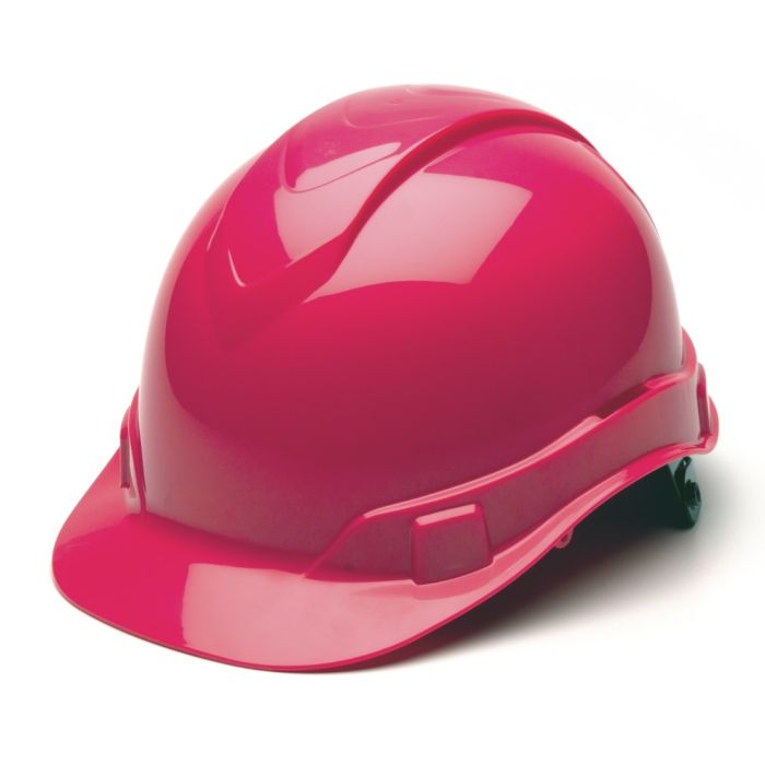Pyramex HP44170 Ridgeline Hard Hat - Cap Style - 4 Pt Ratchet Suspension - Hi Vis Pink