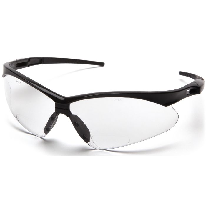 Pyramex SB6310SPR15 PMXTREME Readers Safety Glasses - Black Frame - Clear Bifocal Lens +1.5 Magnification